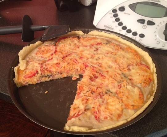 Tarte au jambon et ses légumes