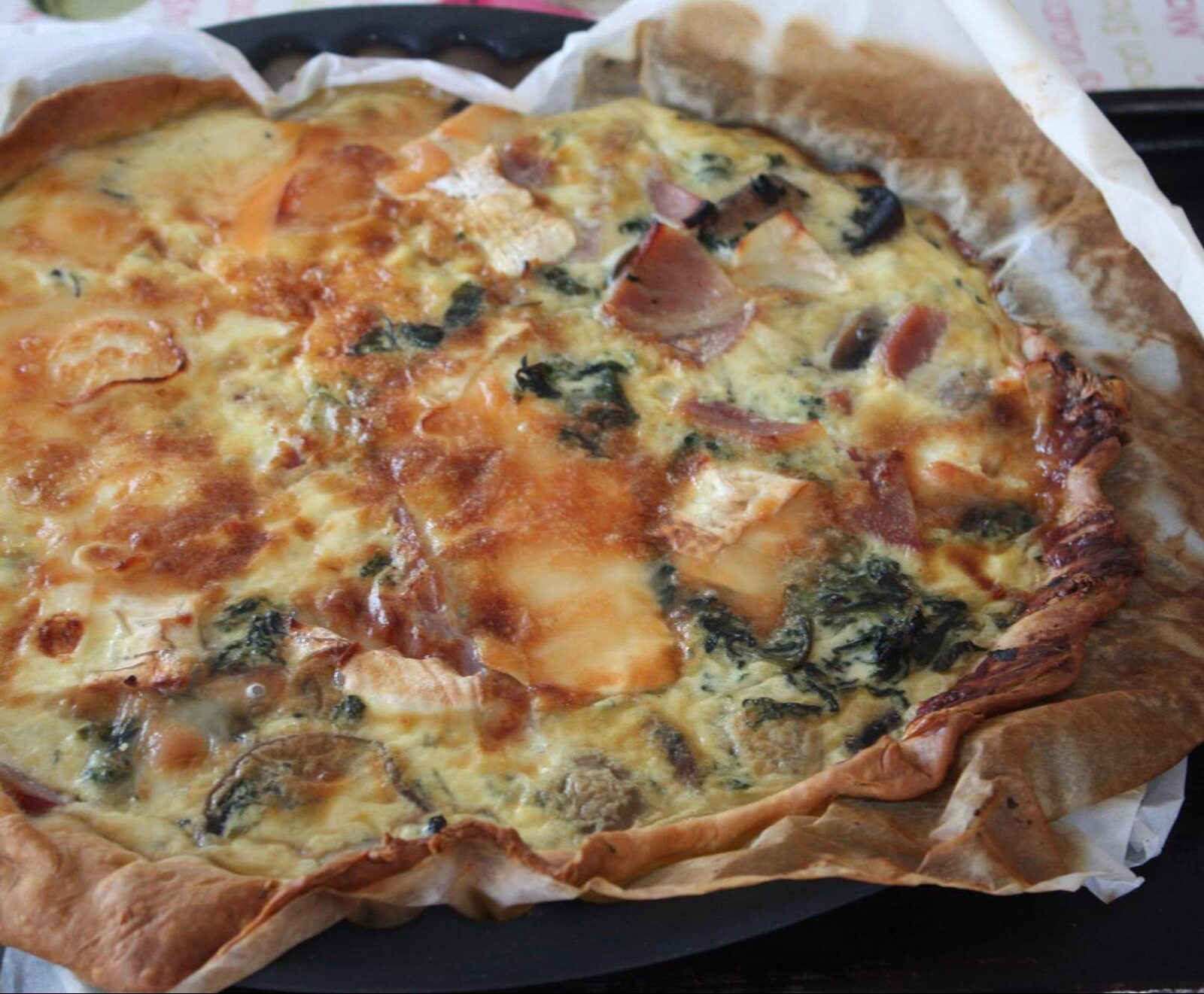 Tarte aux champignons et au chèvre