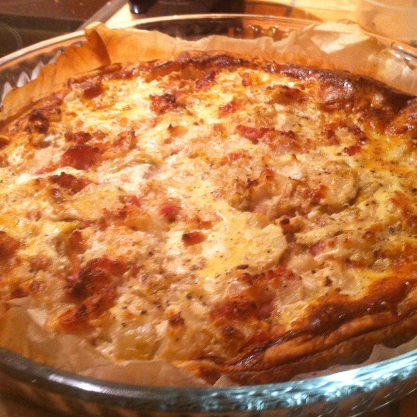 Tarte aux endives et fromage de chèvre frais