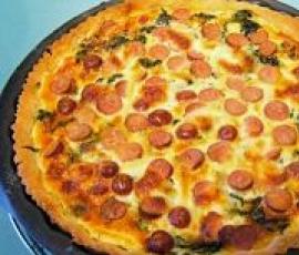 tarte aux épinards ,petites saucisses apéritif,mozarella