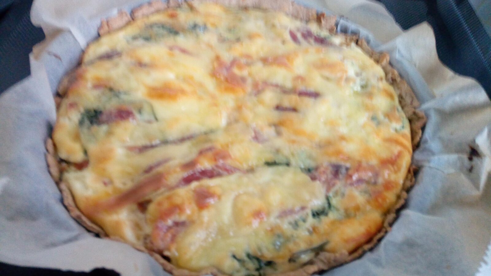 TARTE AUX FANES DE CAROTTES, COURGETTES, JAMBON DE PAYS à indice glycémiques bas