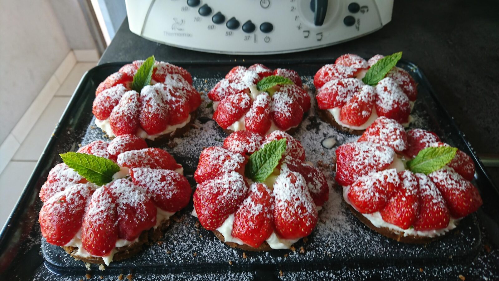 Tarte aux fraises/spéculos sans pâte