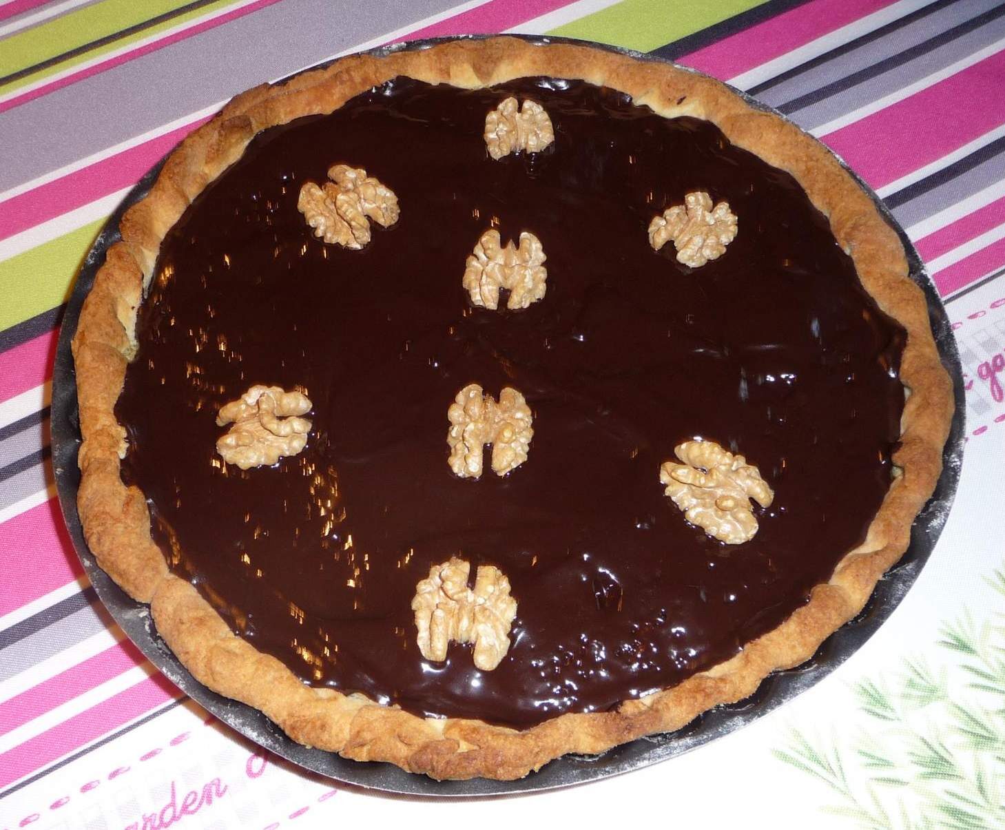TARTE aux NOIX et CHOCOLAT