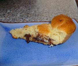 Tarte briochée au coeur fondant choco-fromage