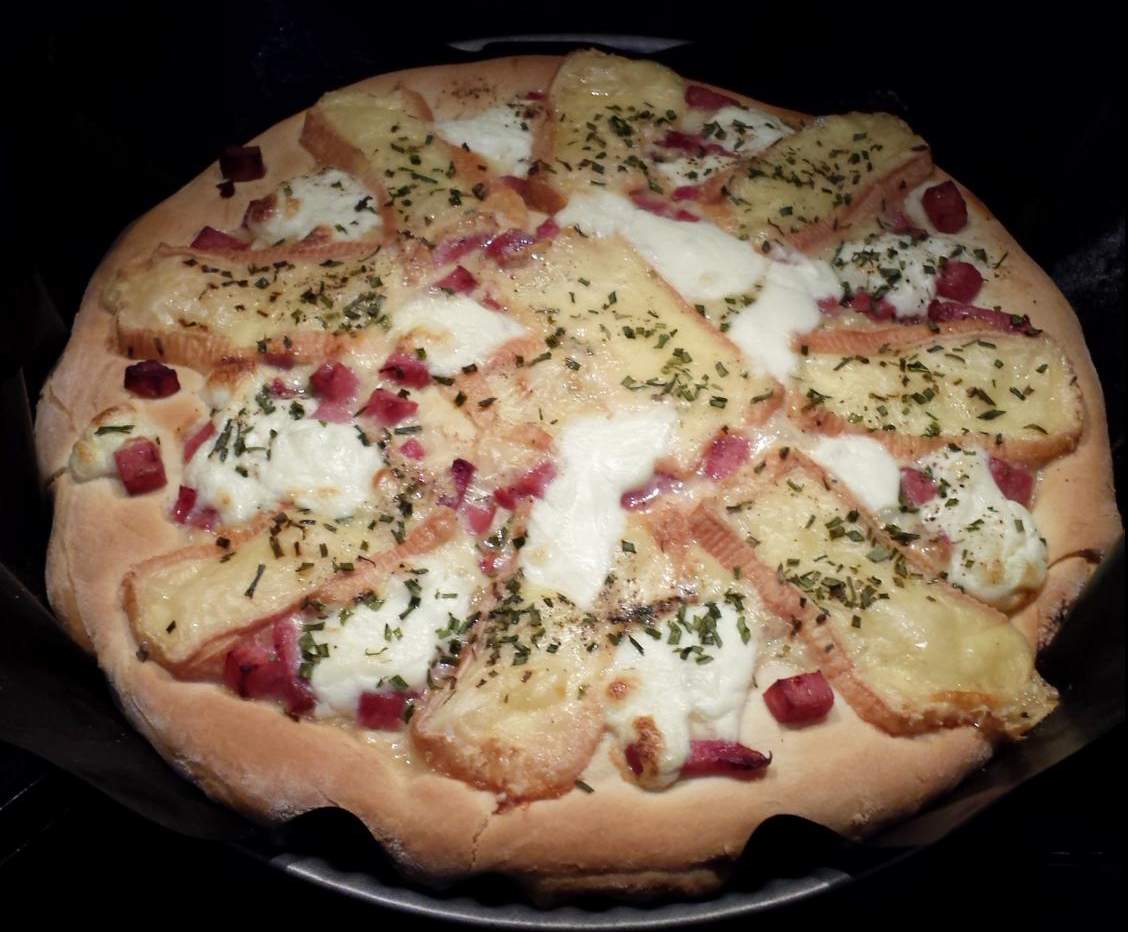 Tarte briochée au Maroilles.