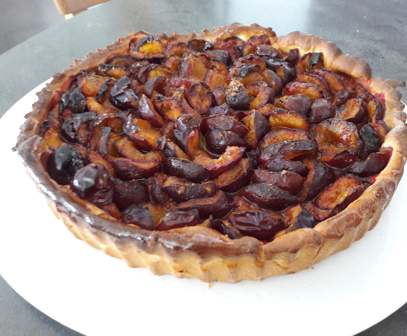 Tarte briochée aux quetsches