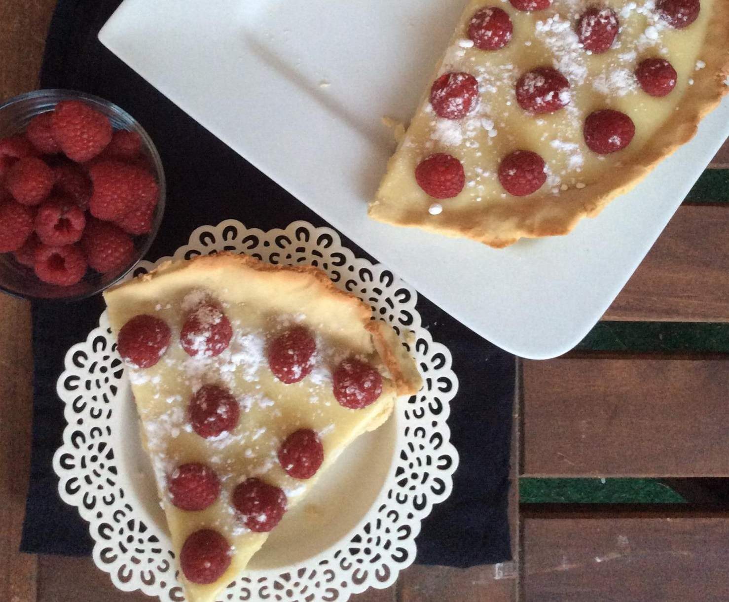 Tarte chocolat blanc & framboises