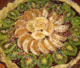 Tarte chocolat tutti-frutti