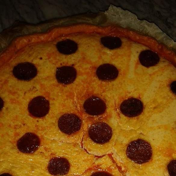 Tarte chorizo crème chèvre