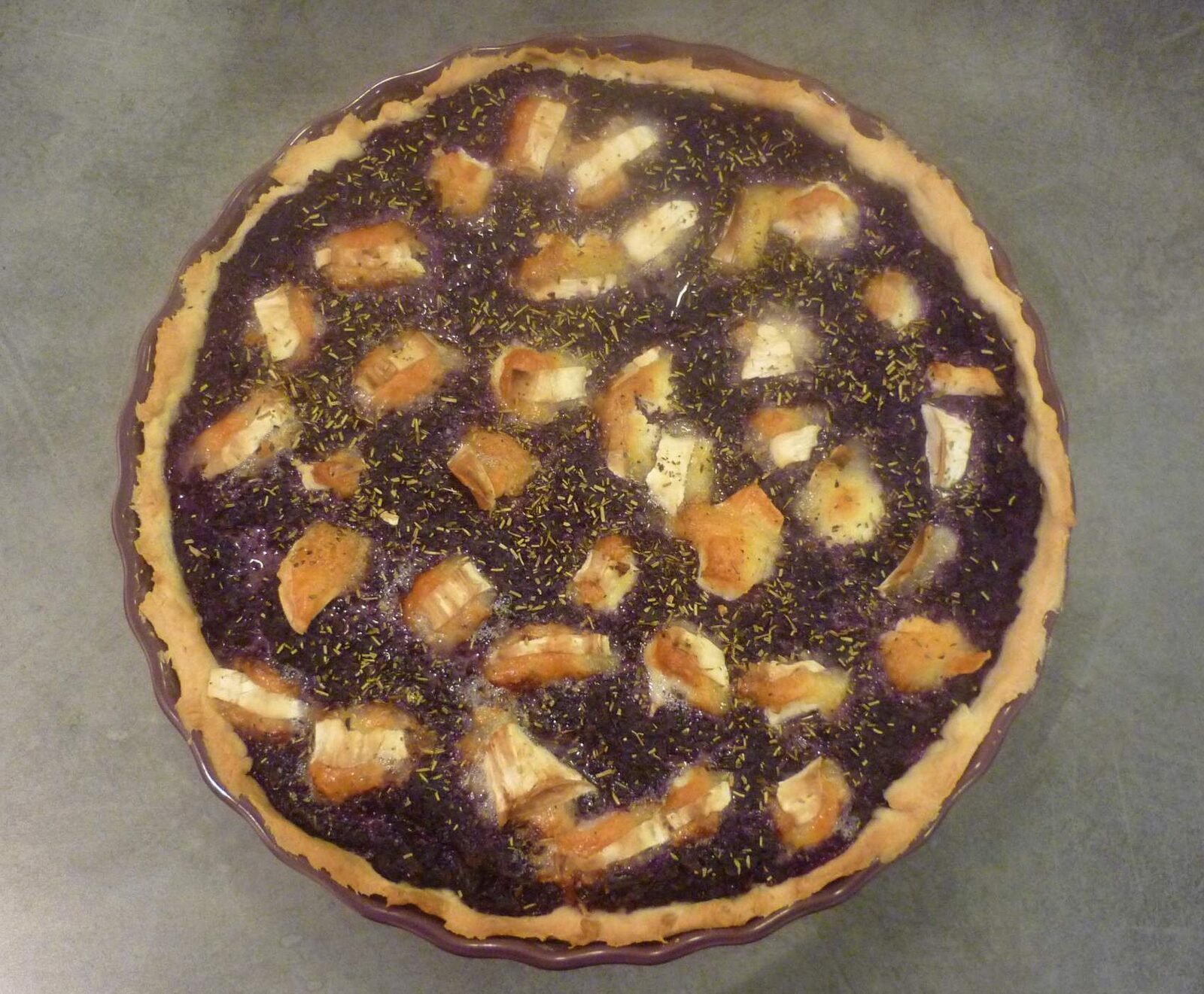 tarte chou rouge chèvre