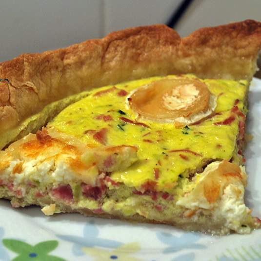 Tarte courgette jambon chèvre