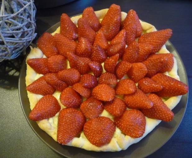 Tarte pâtissière aux fraises
