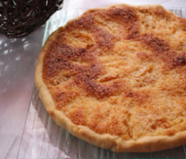 Tarte pêches et noix de coco