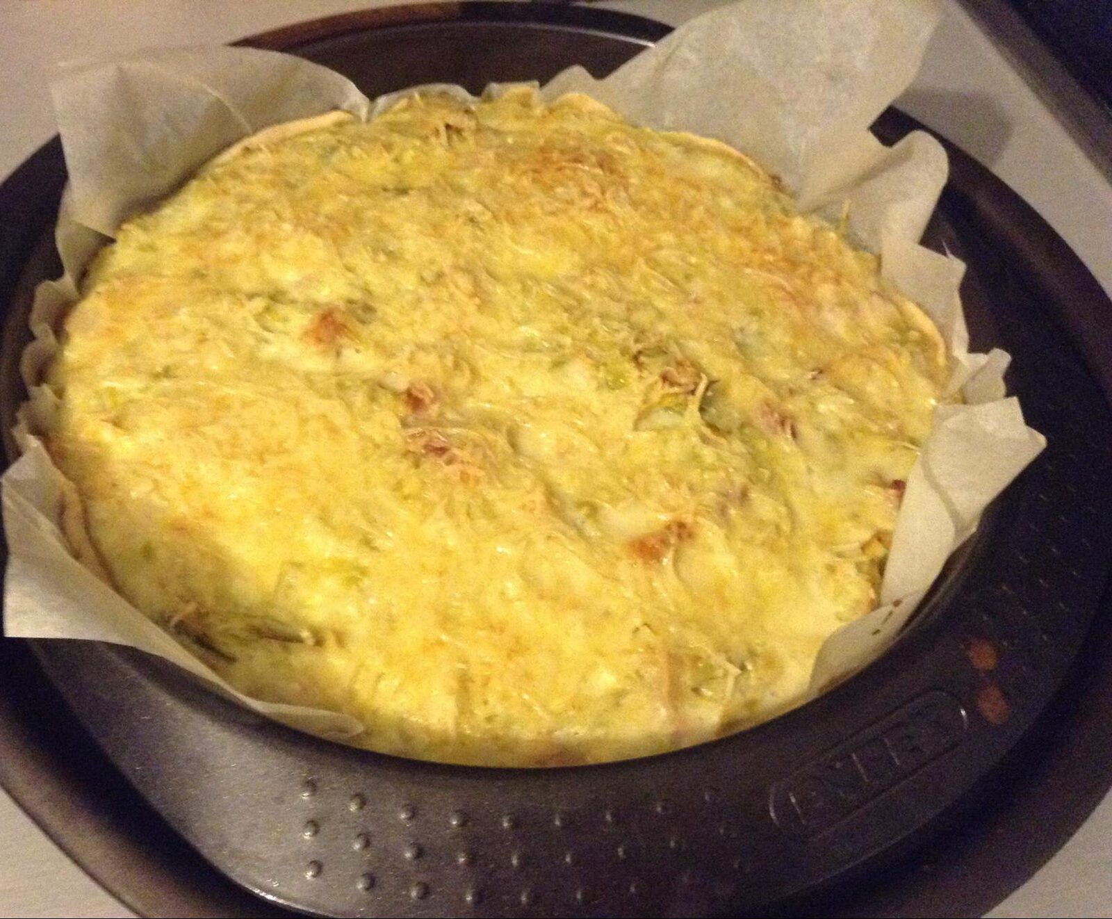 Tarte poireaux et lardons