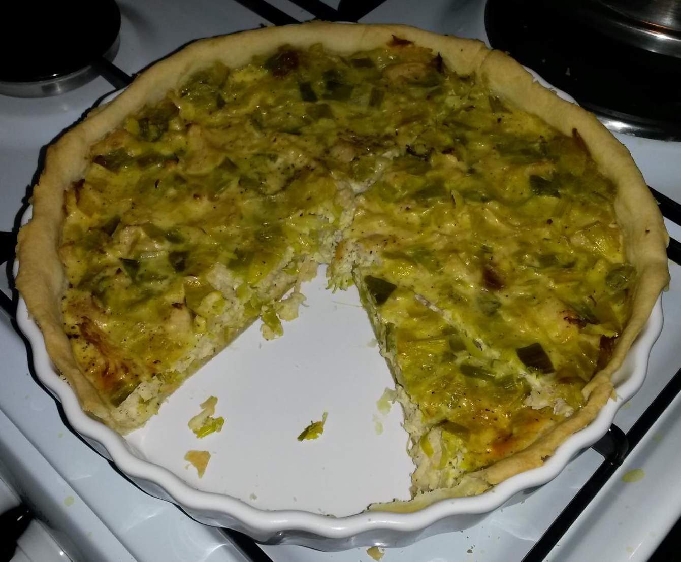 Tarte poireaux poulet