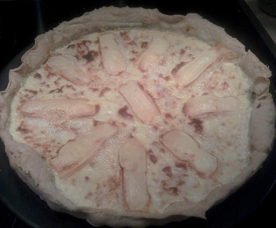 tarte reblochon, oignons, lardons