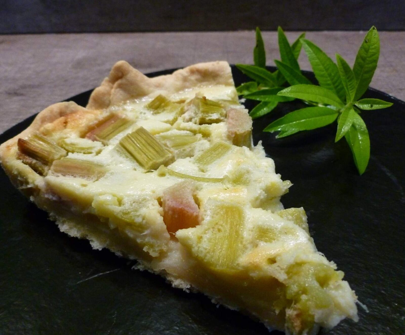 Tarte rhubarbe verveine citron Façon délice
