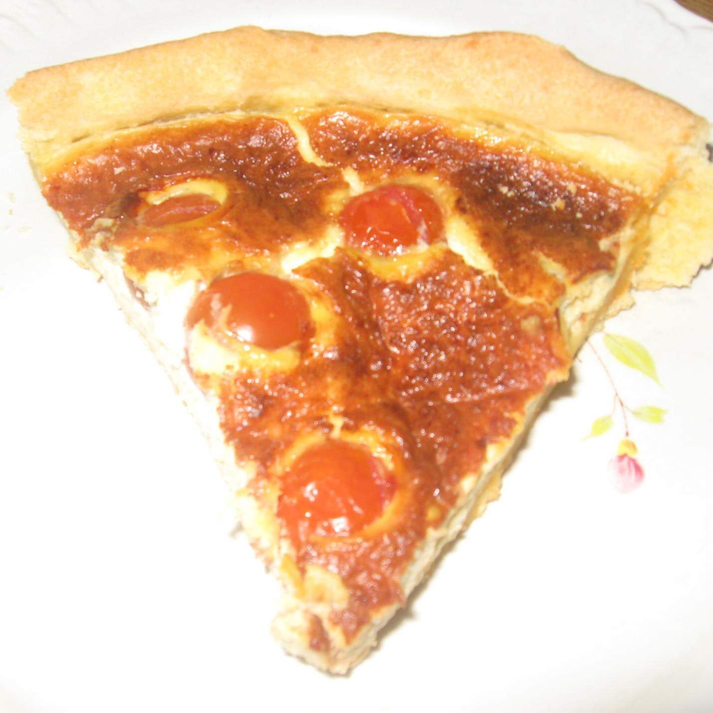 tarte roquefort et tomates cerises