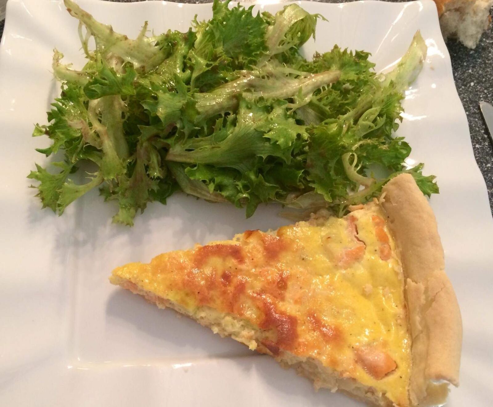 Tarte saumon, poireaux