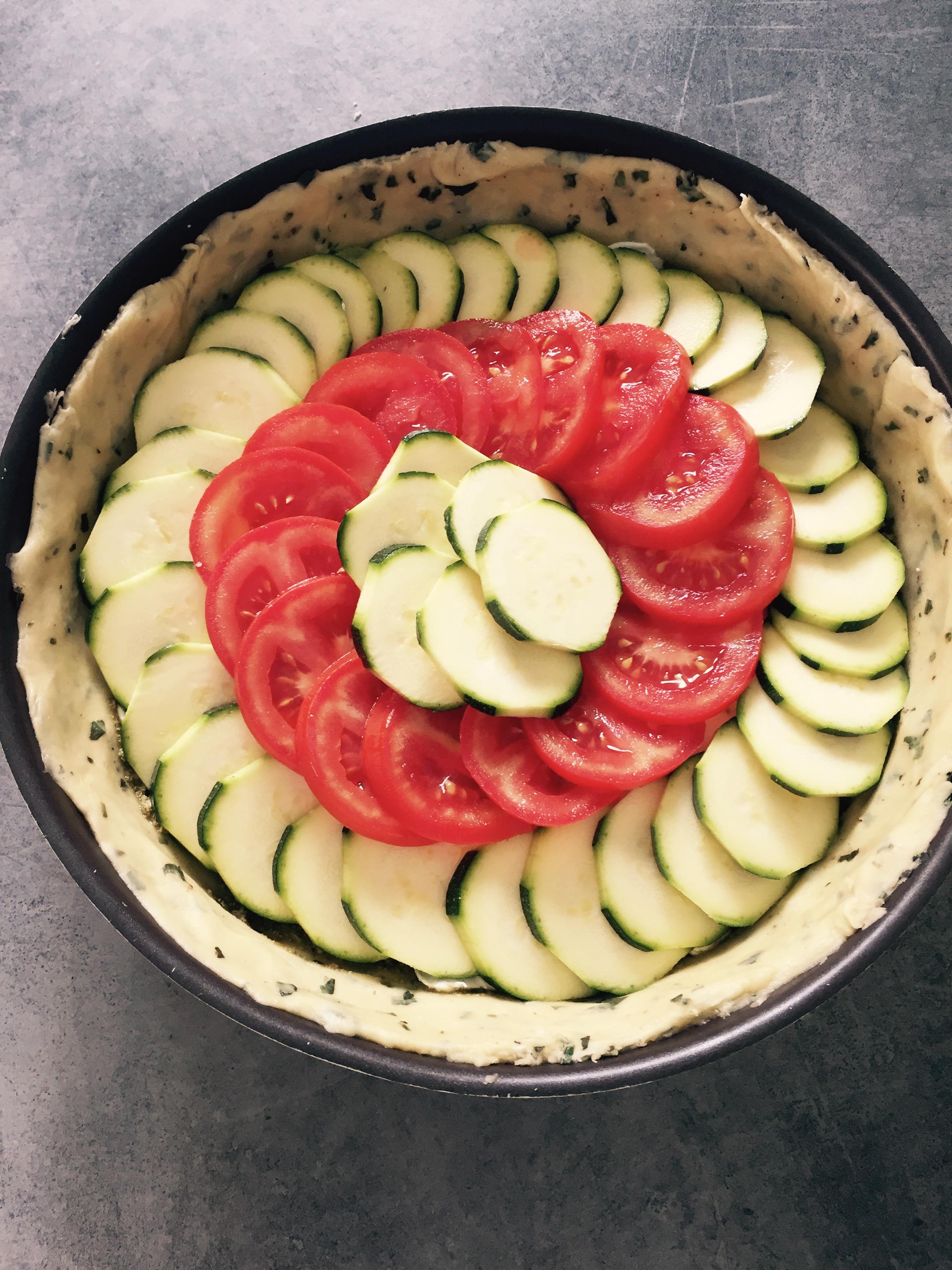 Tartes Légumes, Pesto Et Mozzarella