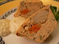 Terrine de poisson et Saint Jacques aux herbes