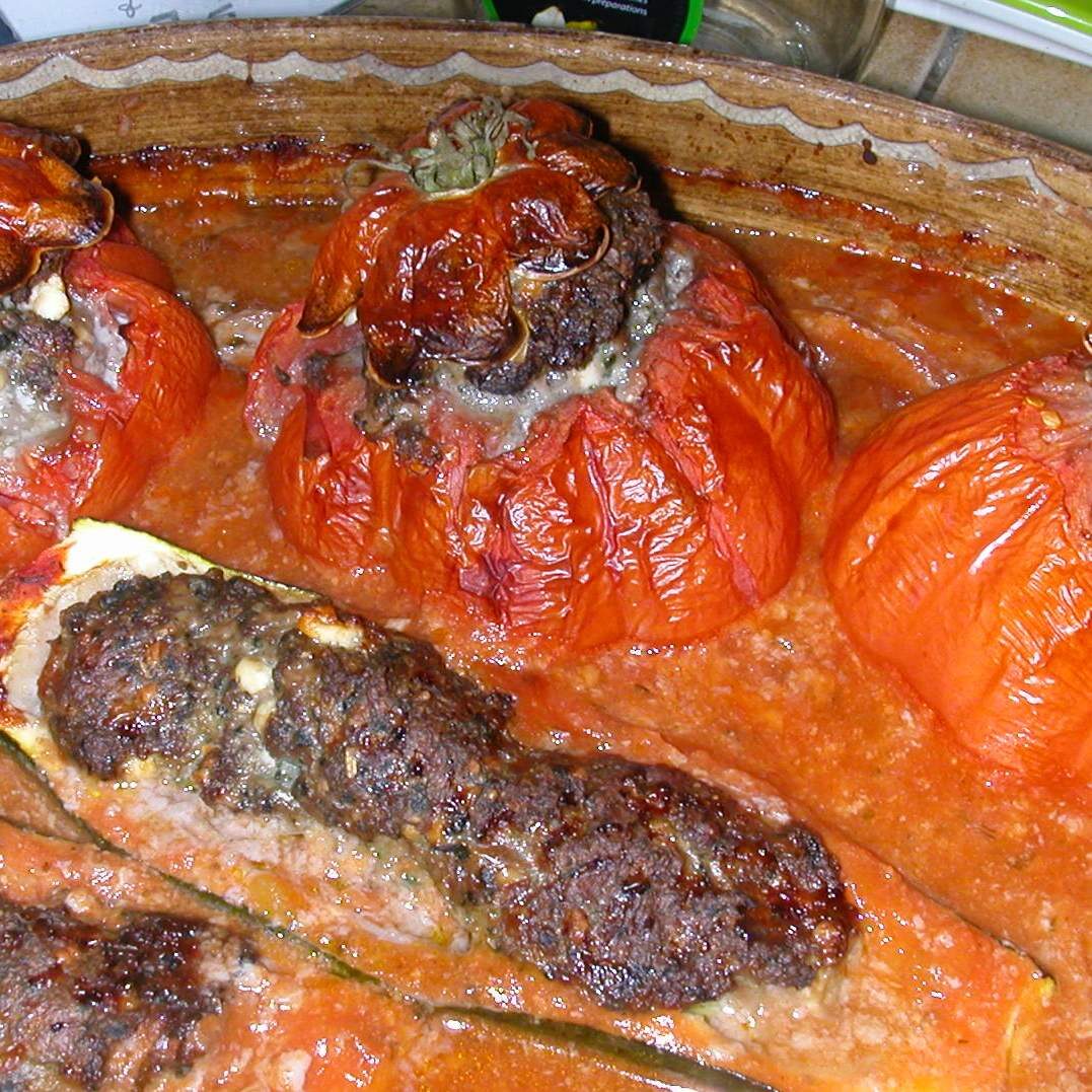 Tomates et courgettes farcies