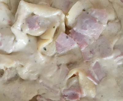 Tortellinis ou Raviolis sauce crème et jambon