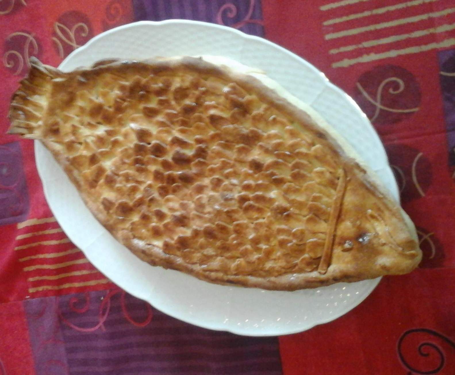 TOURTE aux champignons ( poisson d'Avril )