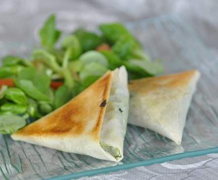 triangles chèvre épinard
