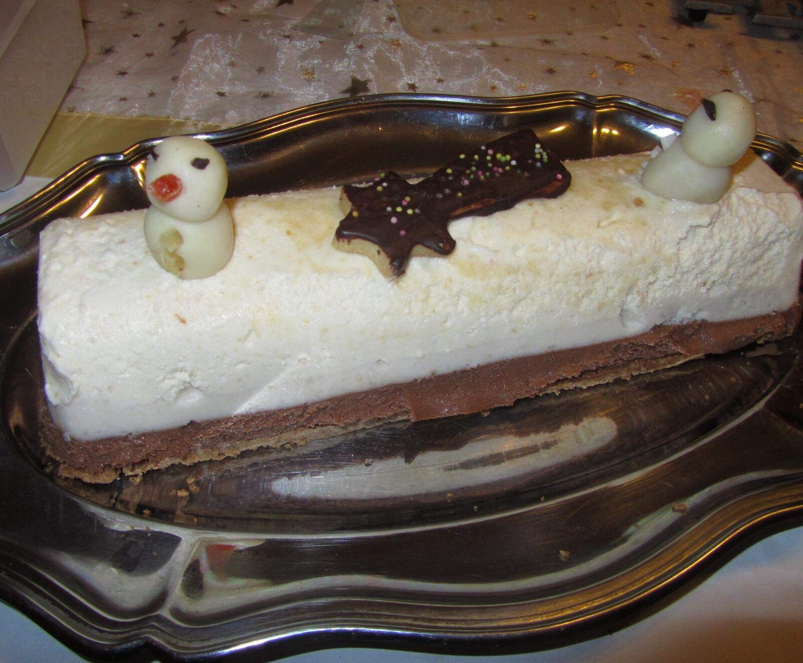 Variante de Bûche glacée fruits et chocolat