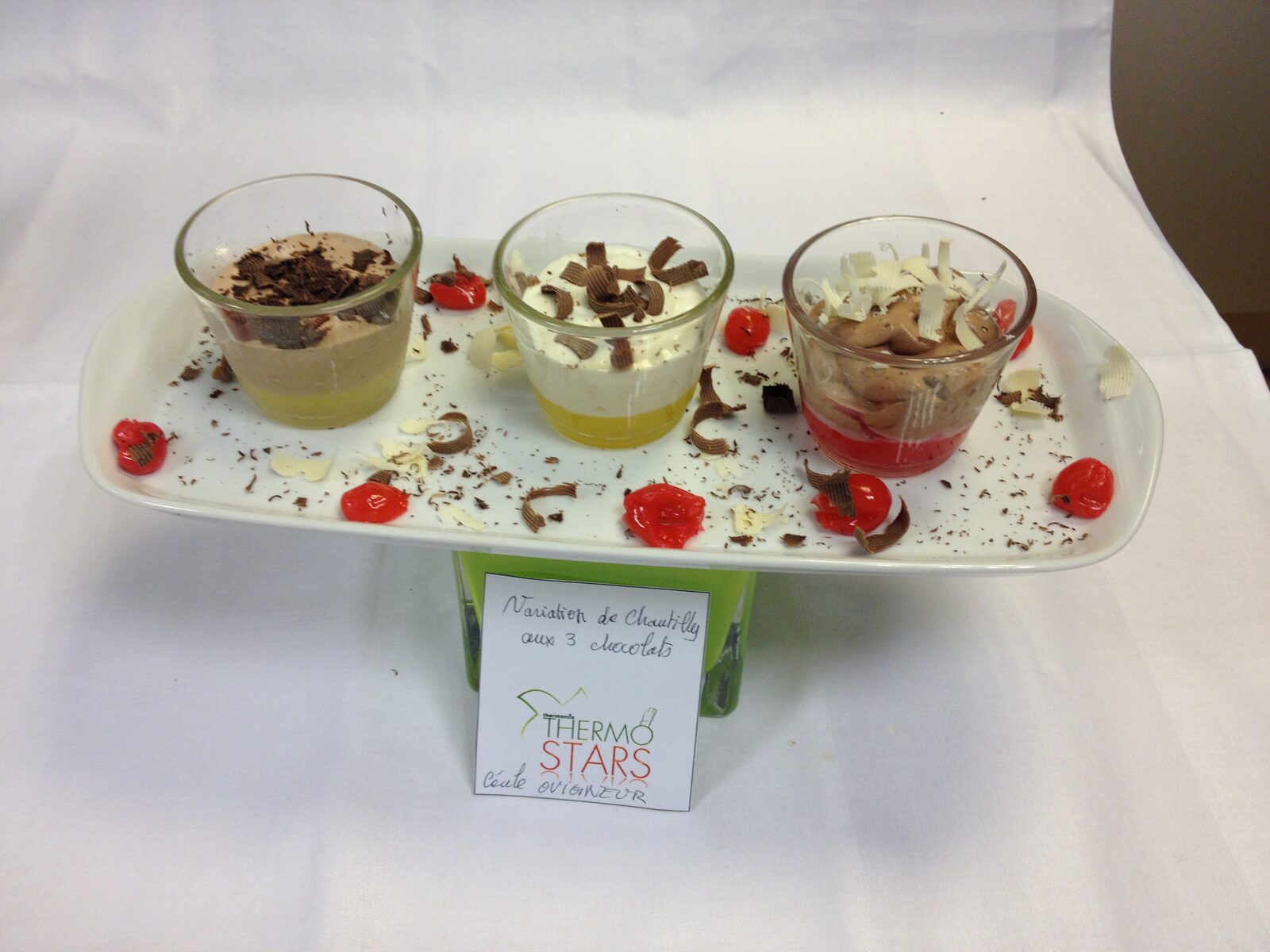 Vatiation de chantilly aux 3 chocolats