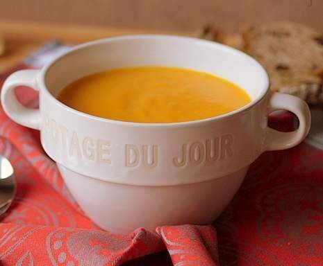 velouté courge butternut et lentilles corail