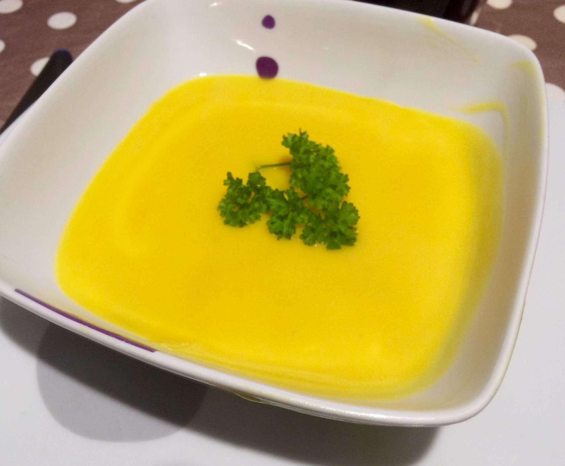 Velouté de Butternut au chèvre frais