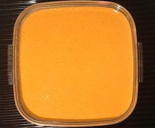 Velouté de carcasses et têtes de crevettes roses