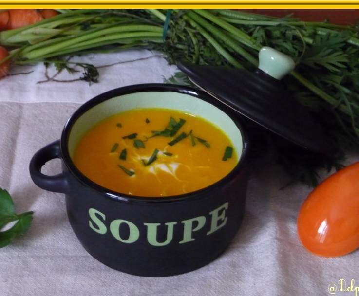 Velouté de carottes, gingembre et orange