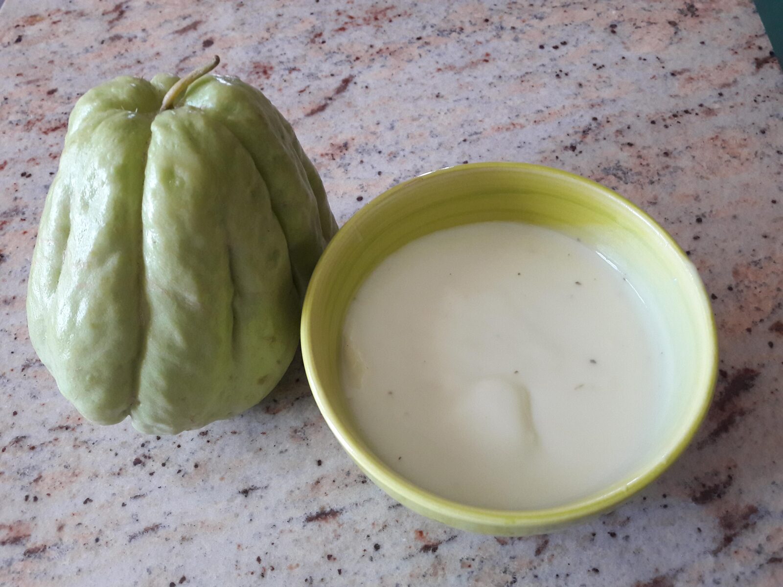 Velouté de christophines (chouchou)