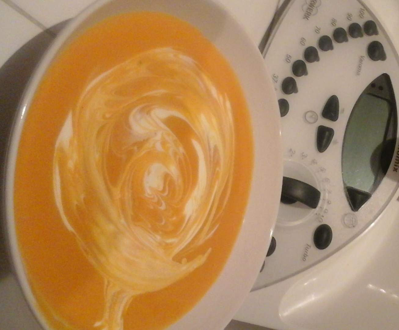 Velouté de citrouille au lait