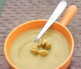 Velouté de haricots beurre à la courgette