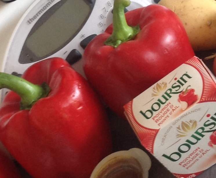 Velouté de poivrons au boursin