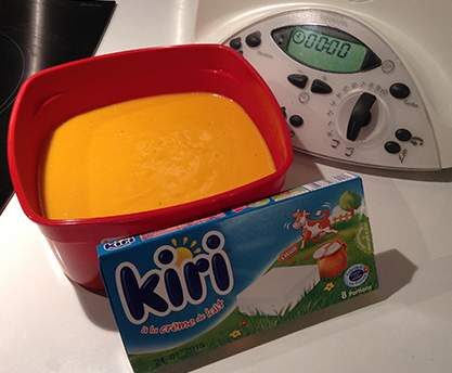 velouté de potimarron, carotte & kiri