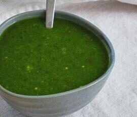 Velouté de tomates vertes