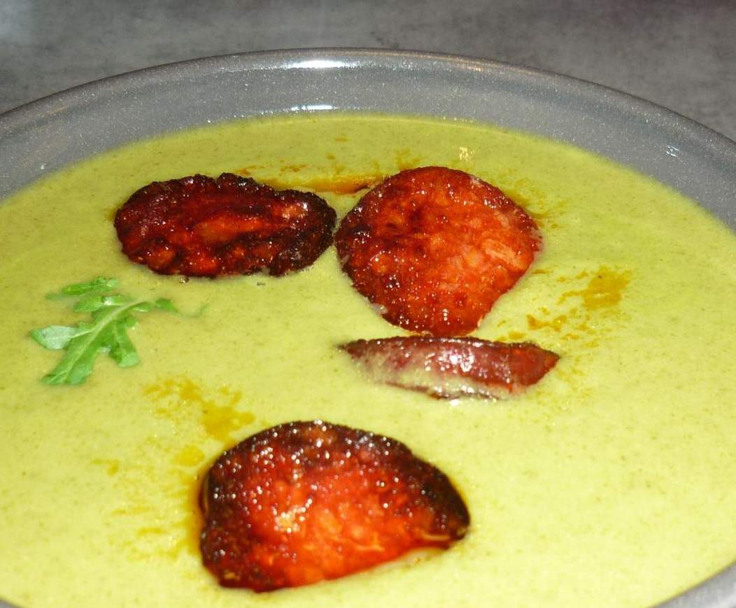 velouté roquette-chorizo