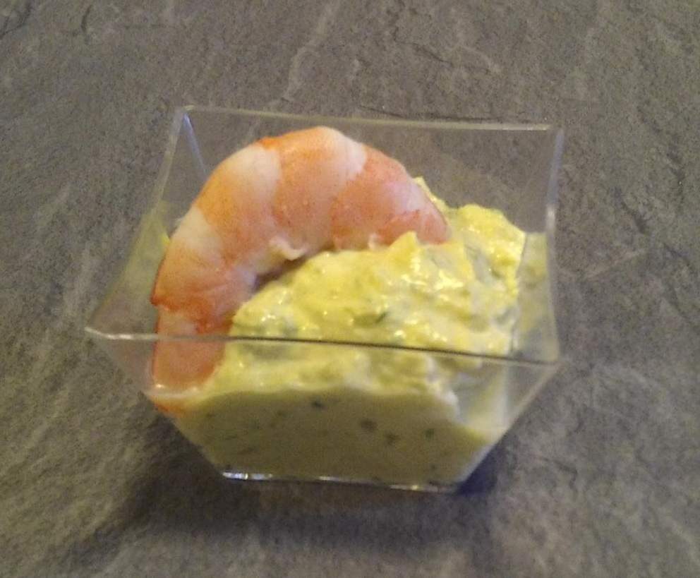 verrine asperges vertes - crevettes