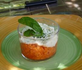 Verrine de carottes miel et mascarpone