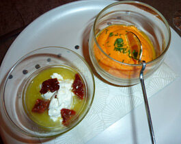 verrines carottes/ricotta/cumin