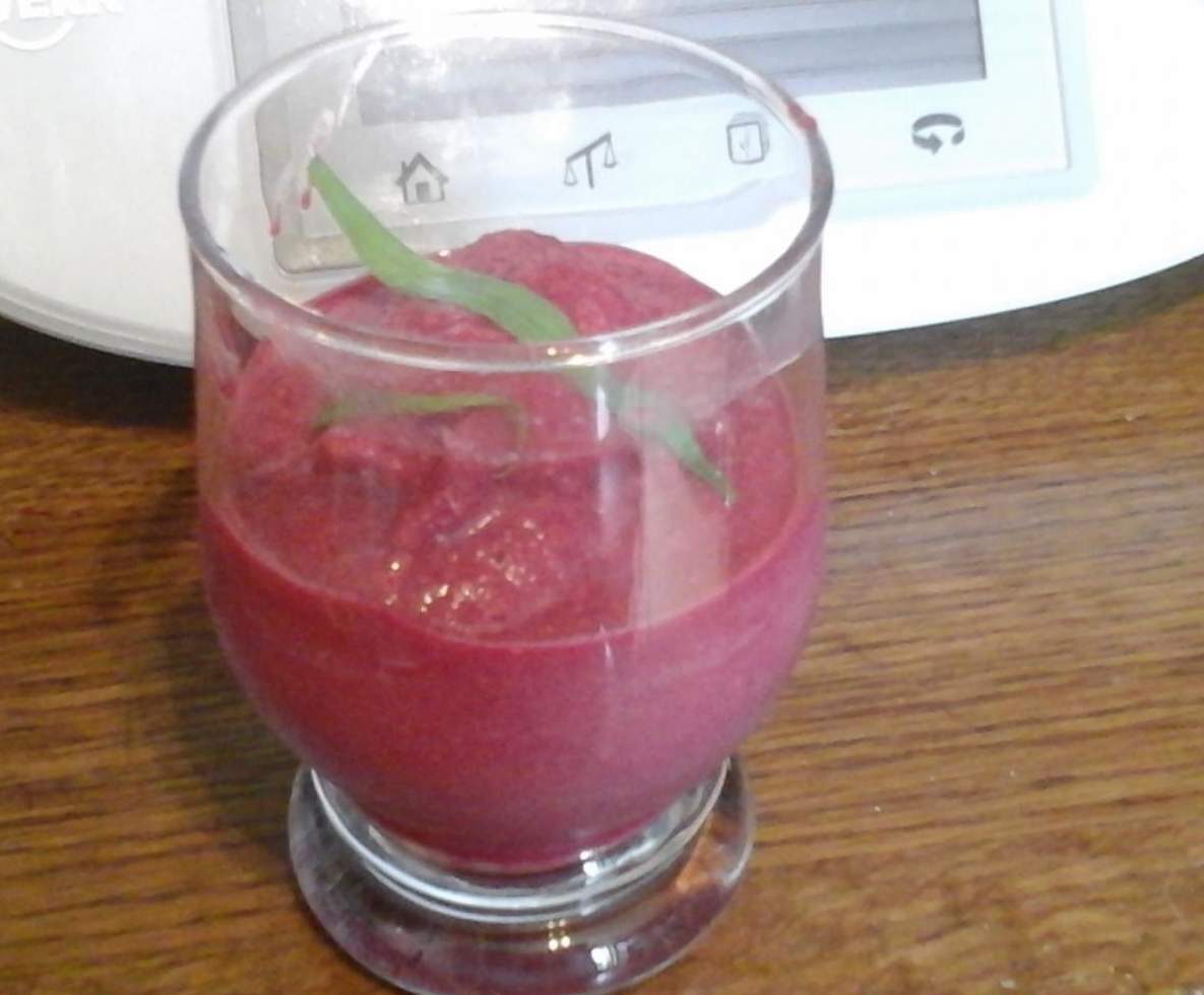 Verrines de Betteraves rouges à la creme fraiche et a l’ail